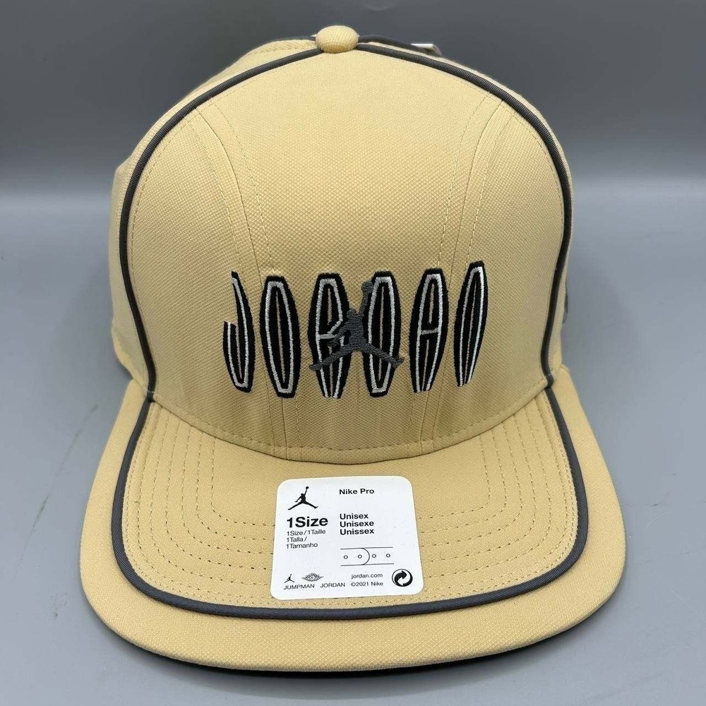 Air Jordan Hat Men Yellow Embroidered Jumpman Nike Pro Snap Back Cap New